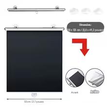 Store occultant sans perçage format 58 x 125 cm pour fenêtre plus large