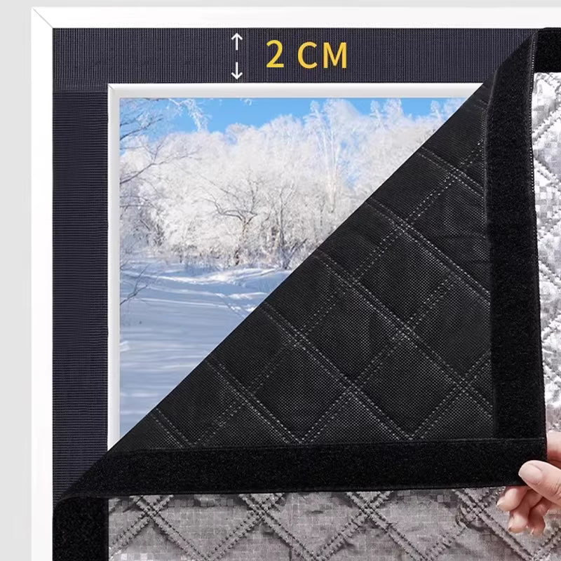 Fixation par bandes Velcro du rideau thermique sans perçage
